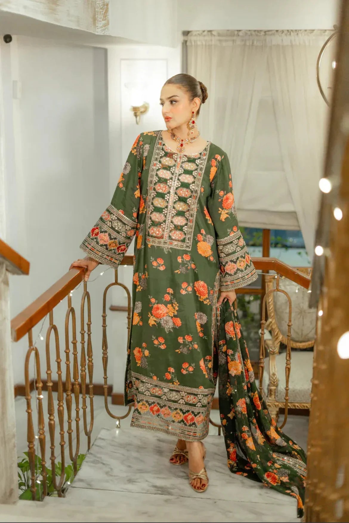 Kareena - Heavy Embroidered winter soft Stuff 3 Pc Suit